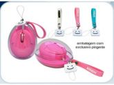 MOUSE USB K-MEX OPTICO MINI RETRATIL EGG MO-821SU ROSA