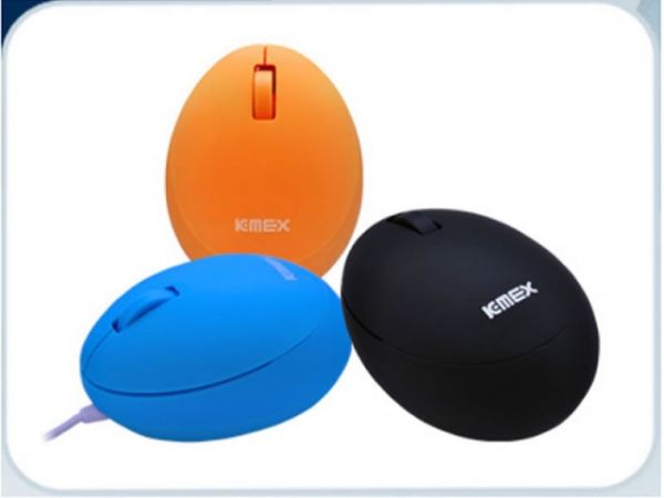 MOUSE USB K-MEX OPTICO MINI RETRATIL BIG EGG MO-821B PRETO